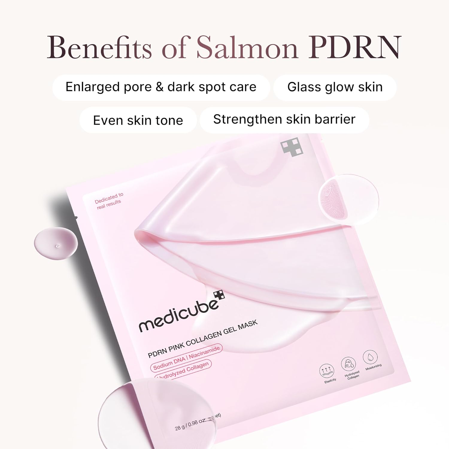 Masque gel au collagène rose Medicube Pdrn